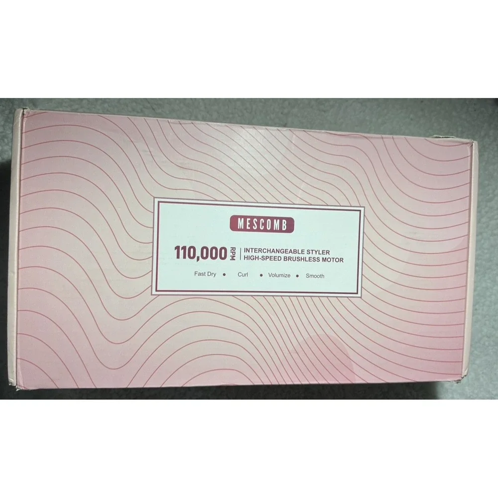 MESCOMB flexstyle Interchangeable Styler Powerful Motor Heat Control Pink